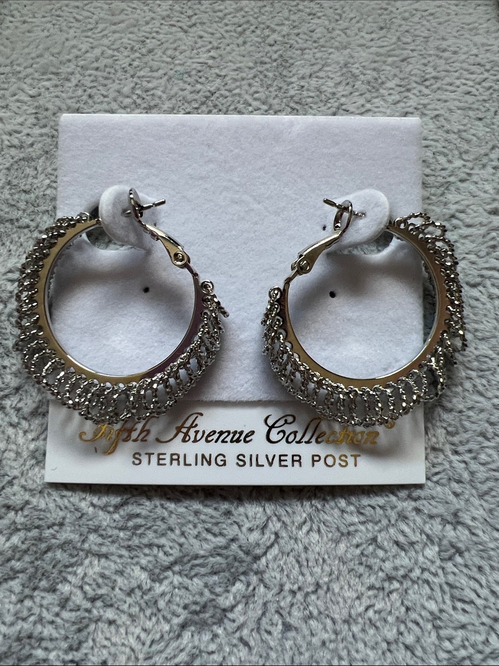 Silver Hoop Earrings - Silver
